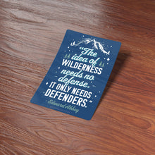 Load image into Gallery viewer, Edward Abbey Wilderness Defenders Quote Sticker
