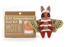 Load image into Gallery viewer, Small plushy Embroidery Kit - Made in Canada - Bat Owl Badger Moth Squirrel Otter