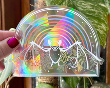 Load image into Gallery viewer, Suncatcher Rainbow Bat Pollinator Window Sticker