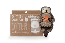 Load image into Gallery viewer, Small plushy Embroidery Kit - Made in Canada - Bat Owl Badger Moth Squirrel Otter