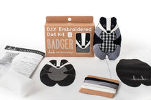 Load image into Gallery viewer, Small plushy Embroidery Kit - Made in Canada - Bat Owl Badger Moth Squirrel Otter