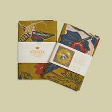 Load image into Gallery viewer, Organic Fair Trade Bandana: San Gabriel Foothills Datura  & Sphinx Moth