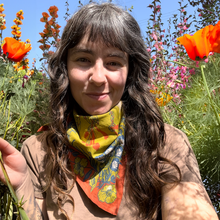 Load image into Gallery viewer, Organic Fair Trade Bandana: San Gabriel Foothills Datura  & Sphinx Moth