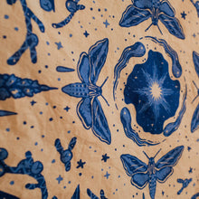 Load image into Gallery viewer, Steller’s Jay &amp; Moths – Eco-Friendly Cotton Bandana