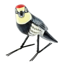 Load image into Gallery viewer, Handmade Acorn Woodpecker Ceramic Bird Figurine