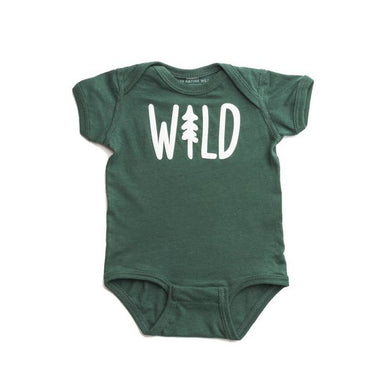 Wild Child Pine Baby Bodysuit 100% Cotton Onesie