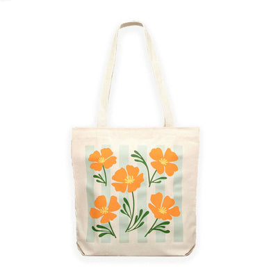 Poppy Stripe Tote