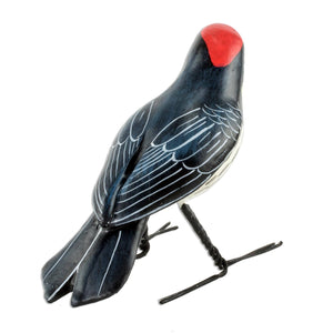 Handmade Acorn Woodpecker Ceramic Bird Figurine