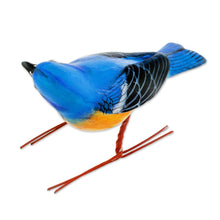 Load image into Gallery viewer, Lazuli Bunting Ceramic Bird Figurine