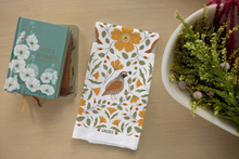 Load image into Gallery viewer, Quail Bird Cotton Tea Towel – Farmhouse Kitchen Decor