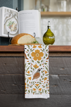 Load image into Gallery viewer, Quail Bird Cotton Tea Towel – Farmhouse Kitchen Decor