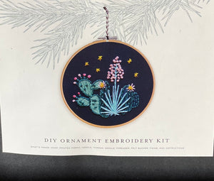 DIY Embroidery Holiday Ornament Kit Desert Nights