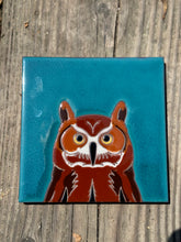 Load image into Gallery viewer, Hand painted Glazed Tile : Poppy - Quail - Roadrunner - Datura