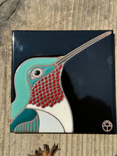 Load image into Gallery viewer, Hand painted Glazed Tile : Poppy - Quail - Roadrunner - Datura