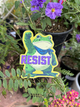 Load image into Gallery viewer, Frog Resist - Social Justice Protest Sticker for Activists Toad
