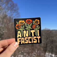Load image into Gallery viewer, Anti Fascist Sticker Poppy justice matte vinyl