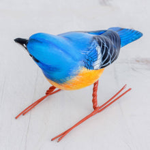 Load image into Gallery viewer, Lazuli Bunting Ceramic Bird Figurine