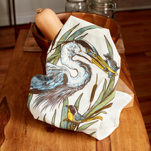 Load image into Gallery viewer, Tea Towel: LA River for Pasadena Audubon Great Blue Heron