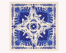 Load image into Gallery viewer, Steller’s Jay &amp; Moths – Eco-Friendly Cotton Bandana