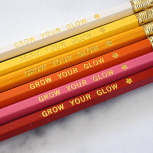 Grow Your Glow Or Plant Your Power Pencil Set