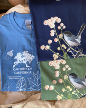 Load image into Gallery viewer, California Gnatcatcher on Buckwheat T-shirt by Fred Roberts