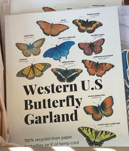 Western U.S. Butterfly Garland 10 butterflies 9' cord  Monarch, Pipevine, Swallowtail ...