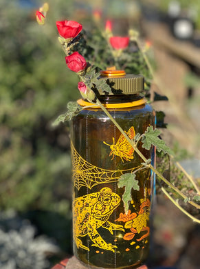 Mustard Beetle Water Bottles - Pins - Patches - Hummingbird - Moth