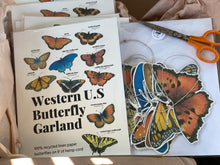Load image into Gallery viewer, Western U.S. Butterfly Garland 10 butterflies 9&#39; cord  Monarch, Pipevine, Swallowtail ...